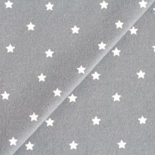Хлопок теплый Звездочки на светло-сером 50х37 см.