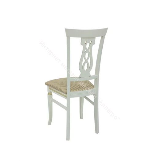 Стул Leset Юта Слоновая кость1013 с золотой патиной/жаккард Атина золотой Ж4.02