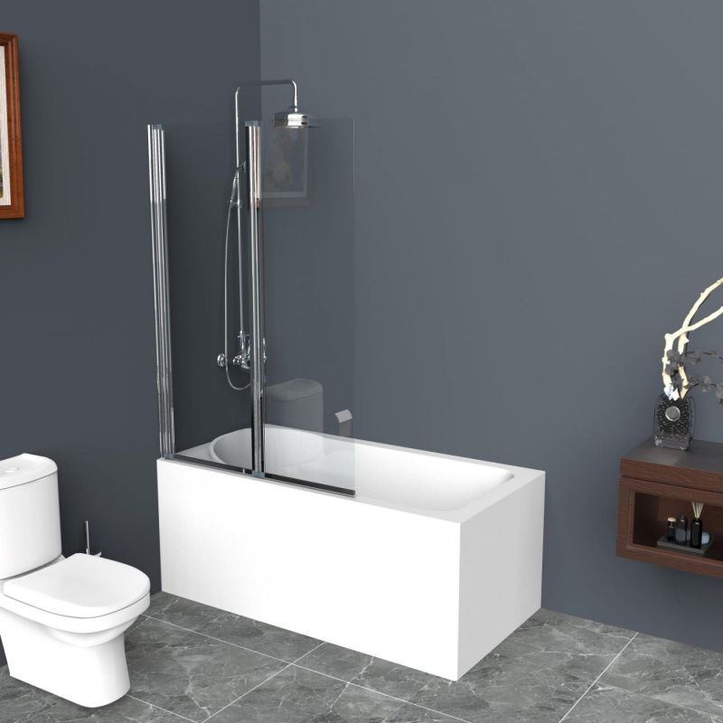 Душевая шторка на ванну BelBagno UNO-V-2-80/150-C-Cr