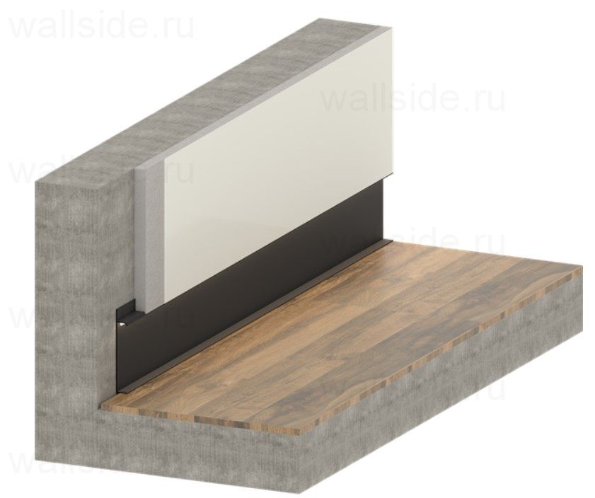 Скрытый плинтус Pro Design 235 Universal анодированный чёрный