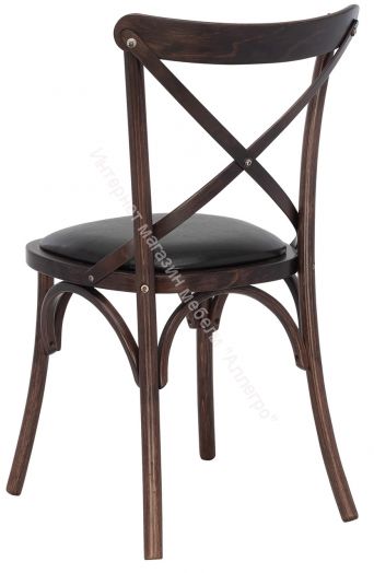 Стул Leset Грид мягкий Тёмный орех/кожзам Шоколад