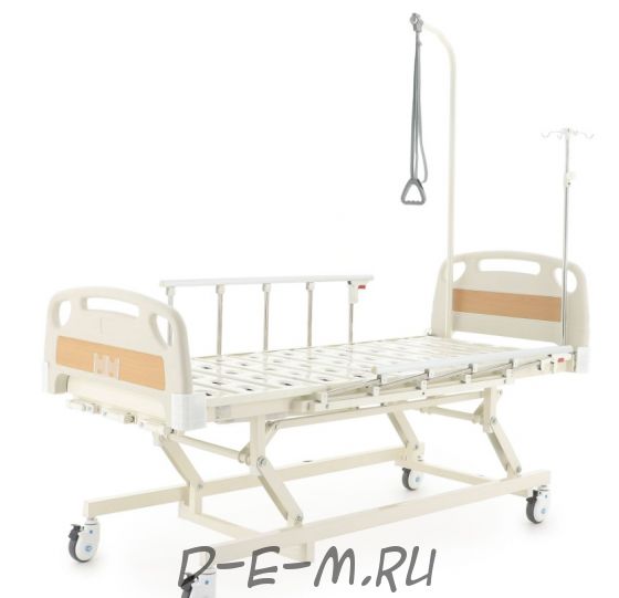 Кровать механическая Med-Mos E-31 (ММ-3014Н) (3 функции) с растоматом и полкой