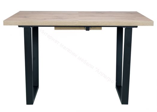 Стол раздвижной Leset Ларс 1Р металл Черный/Дуб вотан