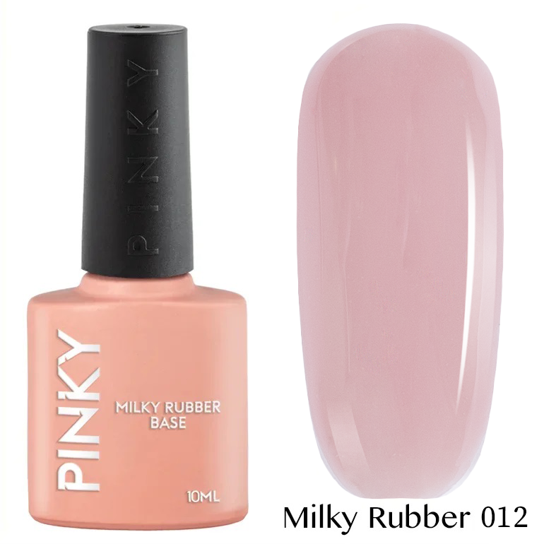 Каучуковая база PINKY Milky Rubber Base 012 10мл. (розово-бежевый спокойный)