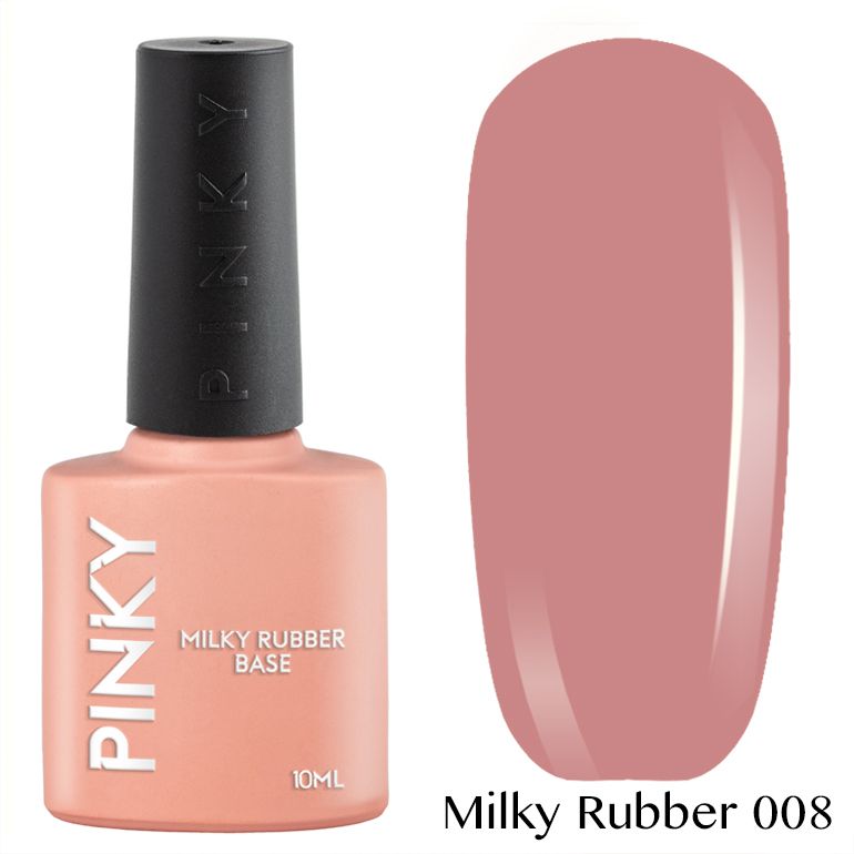 Каучуковая база PINKY Milky Rubber Base 008 10мл. (бежево-розовый насыщеный)