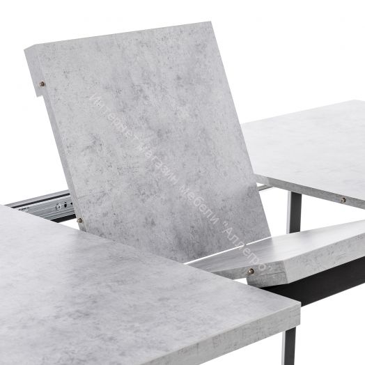 Стол раздвижной Leset Шенон 2Р металл Черный/Бетон