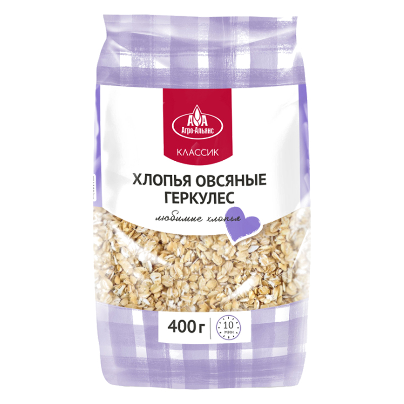 Хлопья овсяные "геркулес" 400гр