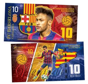 10 EURO Katalonia — Neymar. Legends of FC Barselona. (Неймар)​.UNC ЯМ oz