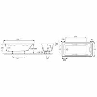 Акриловая ванна Jacob Delafon Odeon Up  E6057RU-0 схема 5