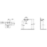 Раковина Jacob Delafon Odeon Up 40х25 E4799G-00 прямоугольной формы схема 3