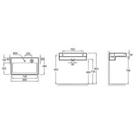 Раковина встраиваемая Jacob Delafon Terrace 80 EXD схема 6