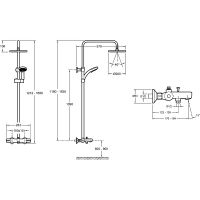 Душевая стойка Jacob Delafon July E99741-CP с термостатом схема 9
