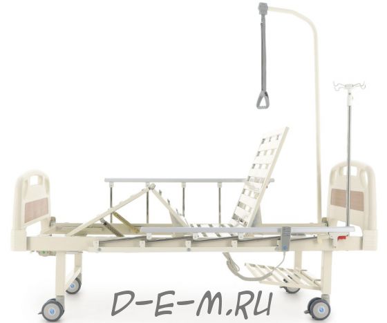 Кровать электрическая Med-Mos DB-7 (MЕ-2018Н) (2 функции) с полкой и накроватным столиком