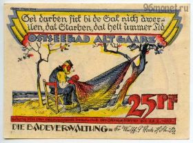 Германия. Нотгельд г. Альт-Гаарц 25 пфеннигов 1922