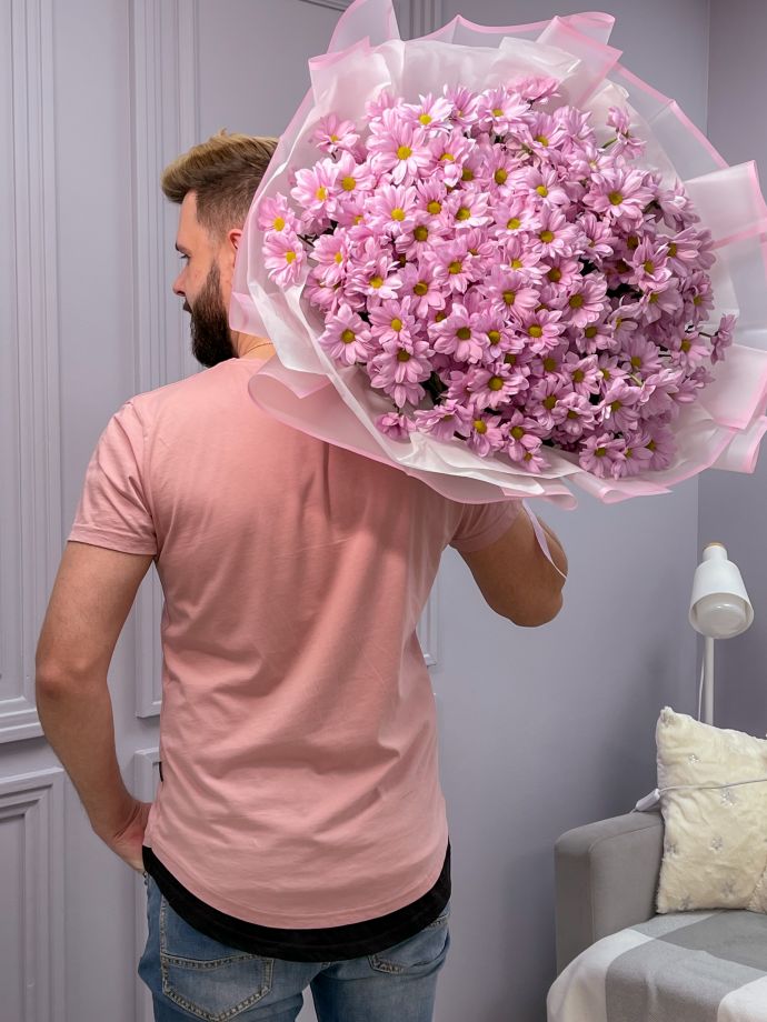 Букет из 25 хризантем "Нежное утро"