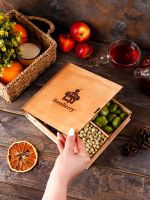 Подарочный набор орехов и ягод в шоколаде и йогуртовой глазури BossBerry "Книга" в деревянной коробке ручной работы