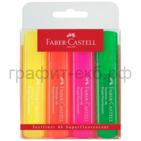 Маркеры текст.4шт.Faber-Castell флюоресцентные цвета 154604