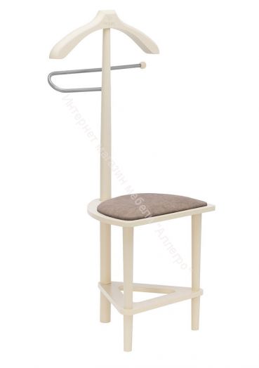Вешалка напольная со стулом Leset Атланта слоновая кость