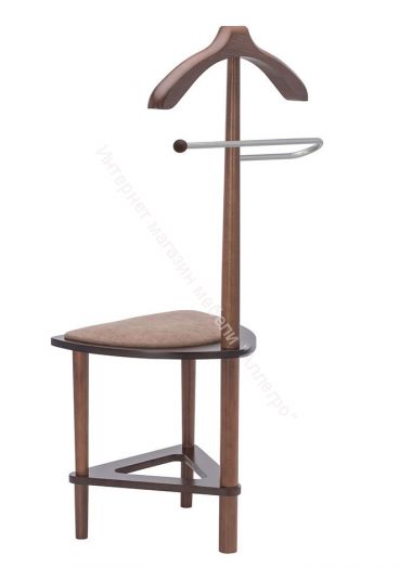 Вешалка напольная со стулом Leset Атланта орех