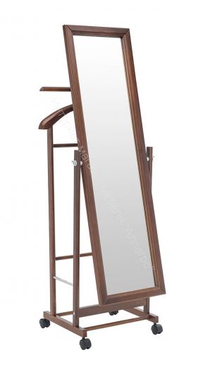 Вешалка напольная с зеркалом Leset Сиэтл орех