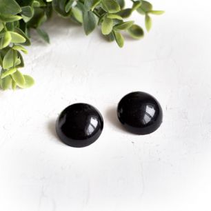 Пуговицы для глаз выпуклые черные, 25 мм.