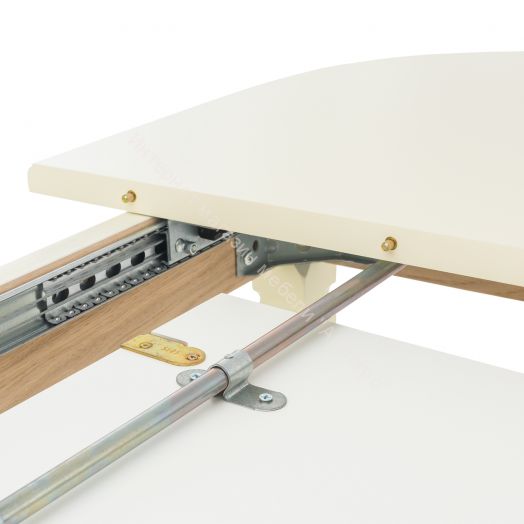 Стол раздвижной Leset Дакота 1Р Слоновая кость 1013 с золотой патиной