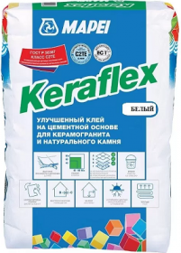 Mapei Keraflex Высокоэффективный Цементный Клей для Укладки Керамической Плитки и Камня 25кг Белый