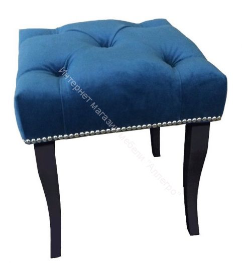 Банкетка малая Риал бирюза опоры черные