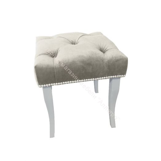 Банкетка малая Риал ваниль опоры белые