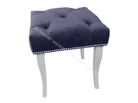 Банкетка малая Риал серый опоры белые