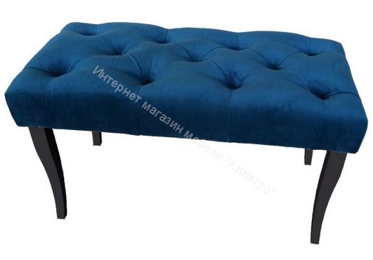 Банкетка большая Риал бирюза опоры черные