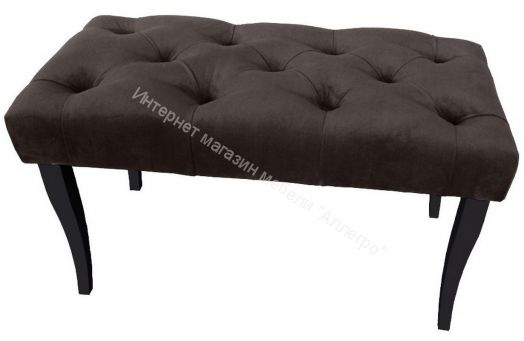 Банкетка большая Риал коричневая опоры черные