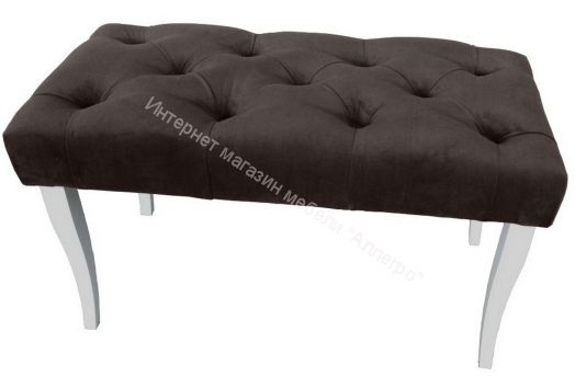 Банкетка большая Риал коричневая опоры белые