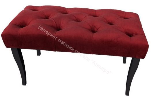 Банкетка большая Риал бордо опоры черные