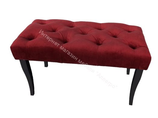 Банкетка большая Риал бордо опоры черные