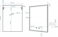 Зеркало с подсветкой в ванную ART&MAX AREZZO AM-Are схема 8