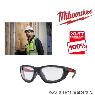 ХИТ! Очки защитные прозрачные прочные PREMIUM MILWAUKEE 4932471885