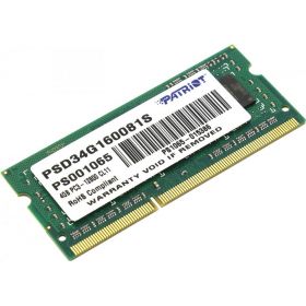 Модуль памяти Patriot Signature 4GB DDR3 PC3-12800 PSD34G160081S