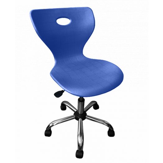 ЛСОШ-34-1 Стул ученический регулируемый на Газовом Лифте (Цельный Дышащий синий пластик)