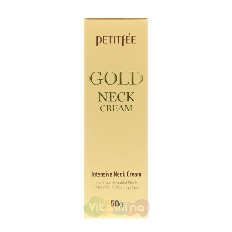Petitfee Омолаживающий крем для шеи с золотом Gold Neck Cream