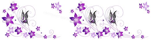 Кухонный гарнитур Риал 1500 бабочки-сиреневый