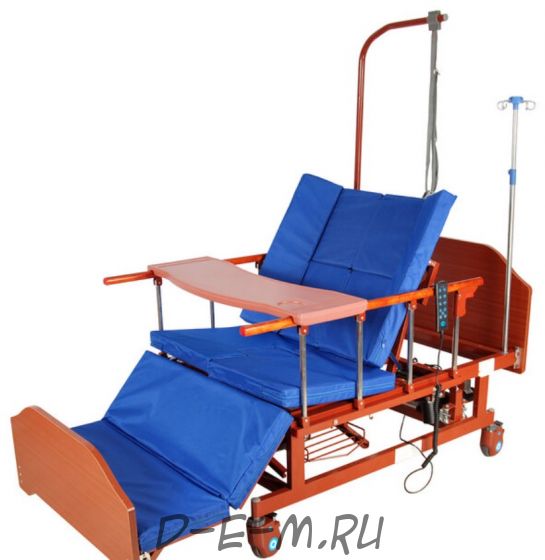 Кровать электрическая Med-Mos DB-11А (МЕ-5228Н-00) с боковым переворачиванием, туалетным устройством и функцией «кардиокресло»