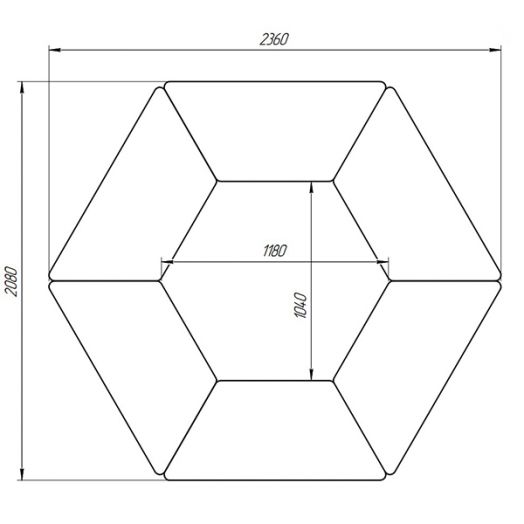 TR-0041g-6 Стол Трапеция "Точка Роста" (комплект Форум) ЛДСП светло-серый/Кромка серый