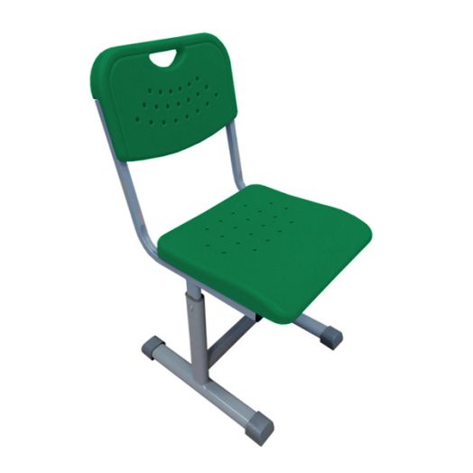 ЛСОШ-30-2 Стул ученический регулируемый (Антивандальный Двухслойный Дышащий зеленый пластик)