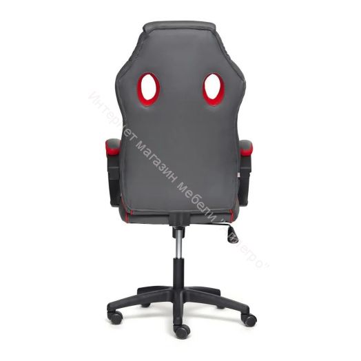 Кресло RACER GT new кож/зам/ткань, металлик/красный, 36/08