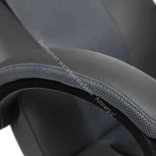 Кресло RACER GT new кож/зам/ткань, металлик/серый, 36/12