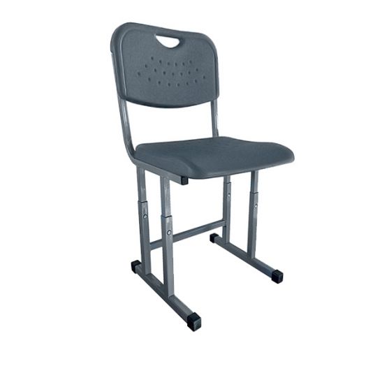 ЛСОШ-29-5 Стул ученический регулируемый (Антивандальный Двухслойный Дышащий серый пластик)