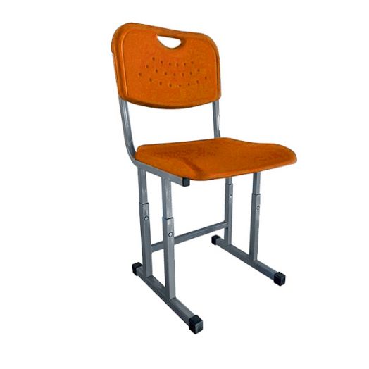 ЛСОШ-29-4 Стул ученический регулируемый (Антивандальный Двухслойный Дышащий оранжевый пластик)