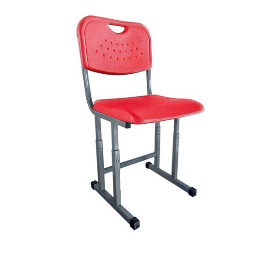 ЛСОШ-29-3 Стул ученический регулируемый (Антивандальный Двухслойный Дышащий красный пластик)