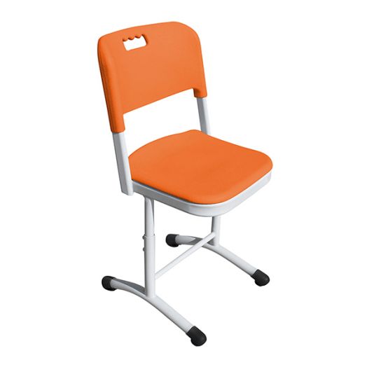 ИНС-1-4 Стул ученический регулируемый (Антивандальный оранжевый пластик)